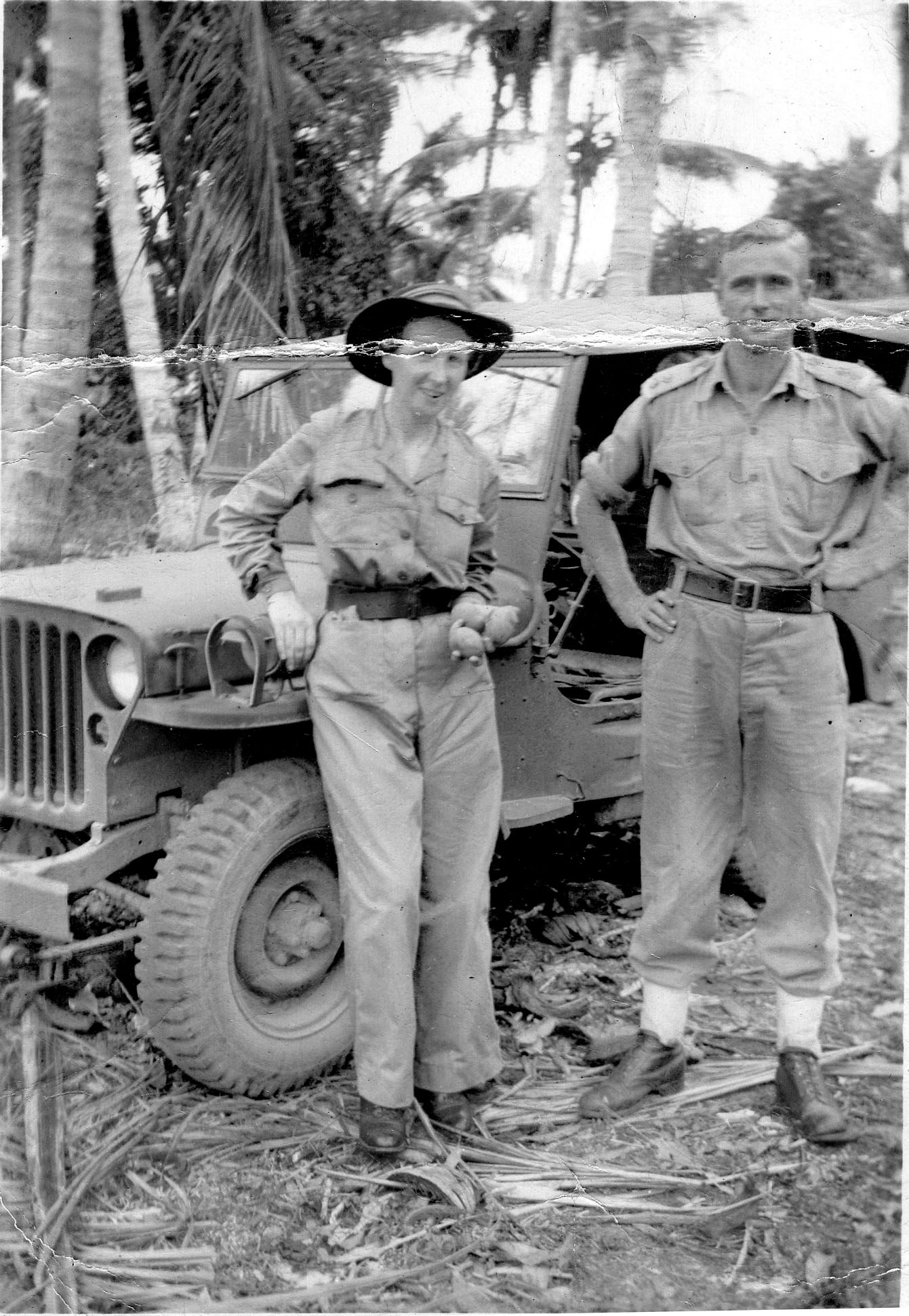Jack Kelly (right) in New Guinea during WWII