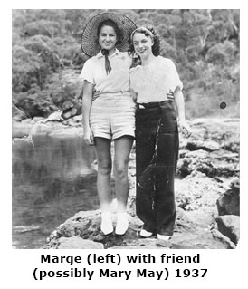 Marge (left) with friend