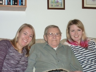 Eric Grayer with granddaughters Florence and Heather in 2013